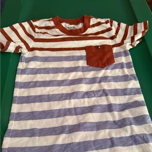 Carter's Blue and Brown Short Sleeve Tee with Stripes
